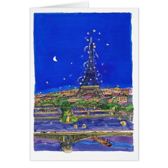 夜のエッフェル塔 (正面)