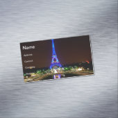 夜のエッフェル塔、パリ マグネット名刺 (インサイチュ)