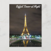 夜のエッフェル塔 ポストカード (正面)