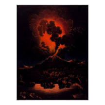 夜のエトナ火山の噴火 (F Weber)