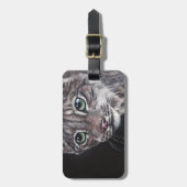 夜のオオヤマネコ ラゲッジタグ (正面縦)