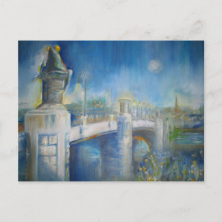 夜のカエル橋 ポストカード