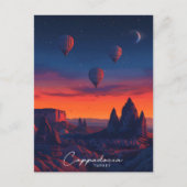 夜のカッパドキアターキートラベル ポストカード (正面)