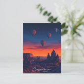 夜のカッパドキアターキートラベル ポストカード (スタンド正面)