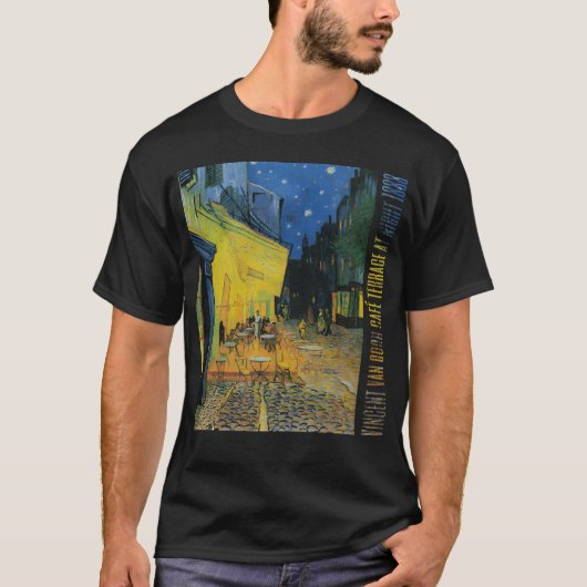 夜のカフェテラス 1888 ギフト Tシャツ (正面)