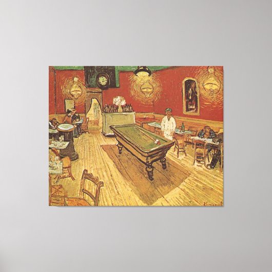 夜のカフェ～ヴィンセント・ヴァン・ゴッホ キャンバスプリント (正面)