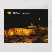 夜のカルメン教会 – メノルカ,スペイン ポストカード (正面)