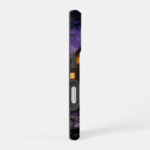 夜のカントリーの秋の風景とカボチャ iPhone 16ケース (右側面)