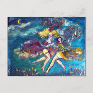 夜のカーニバル・ダンシング インビテーションポストカード