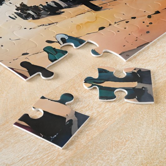 夜のガザ3 ジグソーパズル (側面)