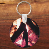 夜のキャンプファイア キーホルダー (正面)