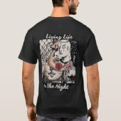 夜のグラフィックTシャツ - アーバンS Tシャツ (裏面)