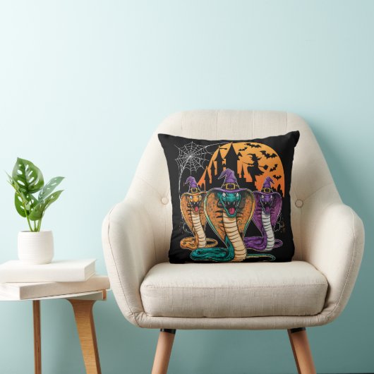 夜のコスチュームの鮮やかハロウィーンのヘビ クッション (椅子)