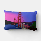 夜のゴールデンゲートサンフランシスコ ランバークッション (裏面)