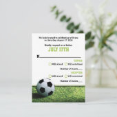 夜のサッカースタジアム バー・ミツヴァーの出欠確認カード 招待状 (スタンド正面)