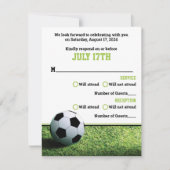 夜のサッカースタジアム バー・ミツヴァー RSVP カード (正面)