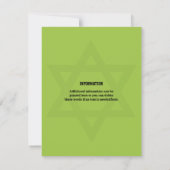 夜のサッカースタジアム バー・ミツヴァー RSVP カード (裏面)