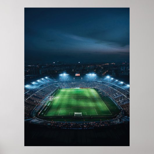 夜のサッカー場を空にする ポスター (正面)