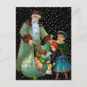 夜のサビクトリアンンタはがき ポストカード (正面)