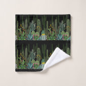 夜のサボテンの庭 バスタオルセット (ウォッシュタオル)