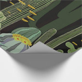 夜のサボテンの庭 ラッピングペーパー (角)