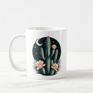 夜のサボテンの花 コーヒーマグカップ