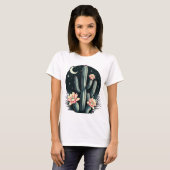 夜のサボテンの花 Tシャツ (正面フル)