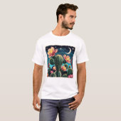 夜のサボテンの贈り物 Tシャツ (正面フル)