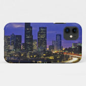 夜のシアトルのスカイライン ワシントン州 Case-Mate iPhoneケース (裏面(横))