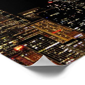 夜のシアトルのスカイライン、宇宙針。 ポスター (角)