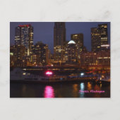 夜のシアトル ポストカード (正面)