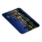 夜のシカゴのダウンタウンのスカイライン マグネット (右側)