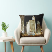 夜のシカゴの有名な陸標 クッション (椅子)