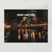 夜のシカゴ、メリークリスマス！ シーズンポストカード (正面)