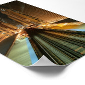 夜のシカゴL駅 ポスター (角)