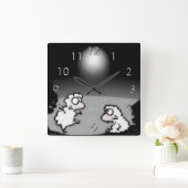 夜のシャラード スクエア壁時計 (ホーム)