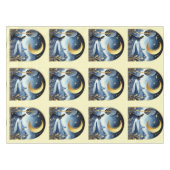 夜のシーンで海軍のイースターバニー テーブルクロス (正面(横))