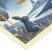 夜のシーンで海軍のイースターバニー テーブルクロス (アングル)