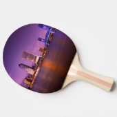 夜のジャクソンビルフロリダのスカイライン 卓球ラケット (横)