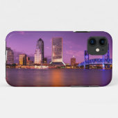 夜のジャクソンビルフロリダのスカイライン Case-Mate iPhoneケース (裏面(横))