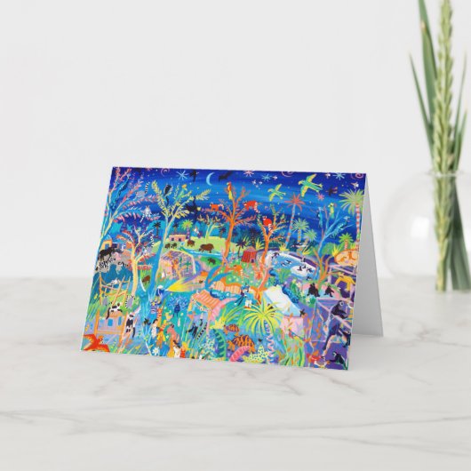 夜のジョンのダイアーの芸術カード動物園 シーズンカード (正面)