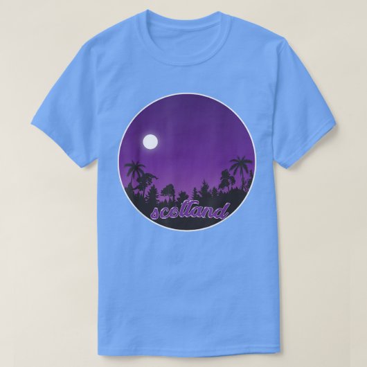 夜のスコットランドと手のひらTシャツ Tシャツ (デザイン正面)