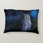 夜のスノーフクロウ アクセントクッション (裏面)