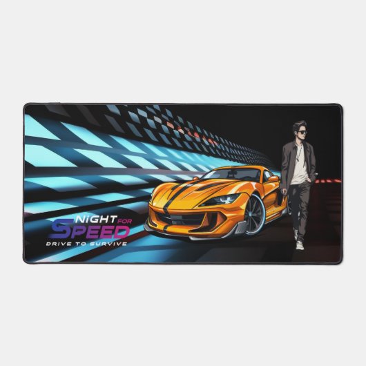 夜のスピード | デスクマット (正面)