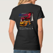 夜のスピード |女性のVネック Tシャツ (裏面)