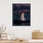 夜のスペースシャトル ポスター (キッチン)