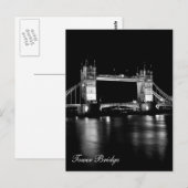 夜のタワーブリッジ ポストカード (正面/裏面)