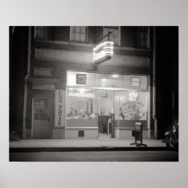 夜のダイナー、1940年。ヴィンテージ写真 ポスター