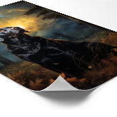 夜のチョコレートのラブラドール ポスター (角)