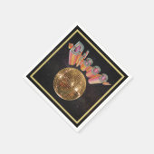 夜のディスコ遠くに スタンダードカクテルナプキン (角)